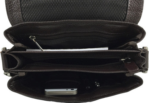 Zavelio Men's Leather Bag 815 – Brown