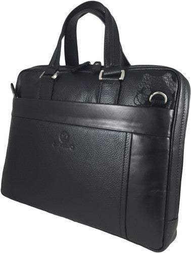 Zavelio Men's Leather Laptop Bag 835 – Black