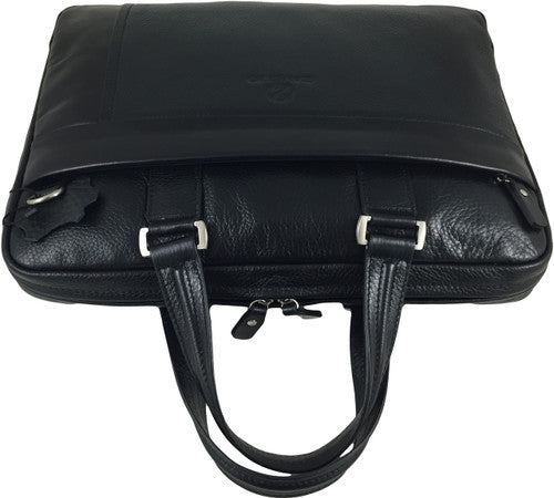 Zavelio Men's Leather Laptop Bag 835 – Black