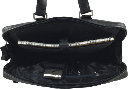 Zavelio Men's Leather Laptop Bag 835 – Black