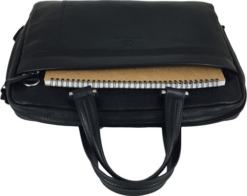 Zavelio Men's Leather Laptop Bag 835 – Black