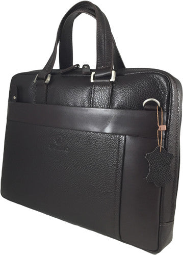 Zavelio Men's Leather Laptop Bag 835 – Brown