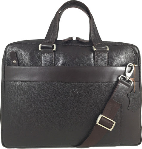Zavelio Men's Leather Laptop Bag 835 – Brown