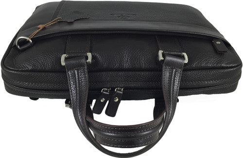 Zavelio Men's Leather Laptop Bag 835 – Brown