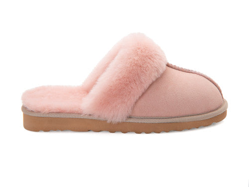 Zavelio Women's Sheepskin Slippers – Pink