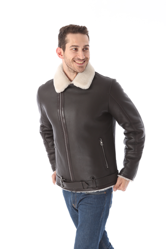 Zavelio Veste aviateur B-3 homme en peau de mouton – couleur à confirmer