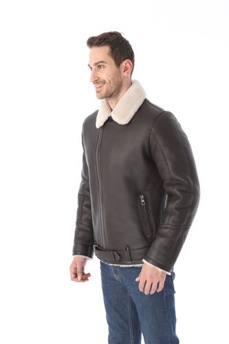 Zavelio Veste aviateur B-3 homme en peau de mouton – couleur à confirmer
