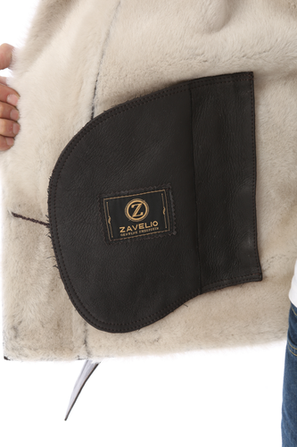 Zavelio Veste aviateur B-3 homme en peau de mouton – couleur à confirmer