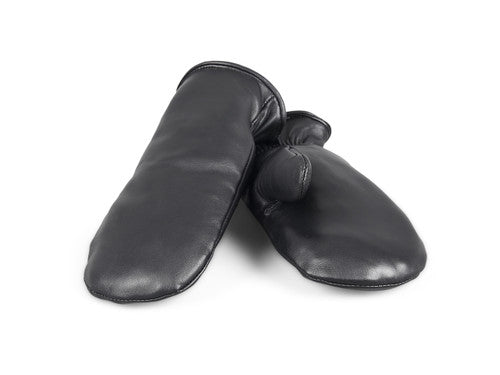 Zavelio Unisex Sheepskin Mittens – Black