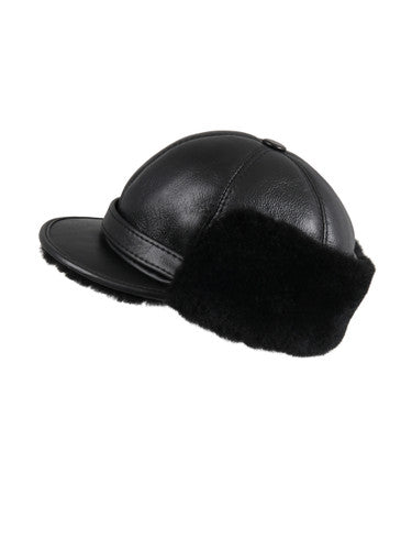 Zavelio Sheepskin Elmer Fudd Hat – Solid Black