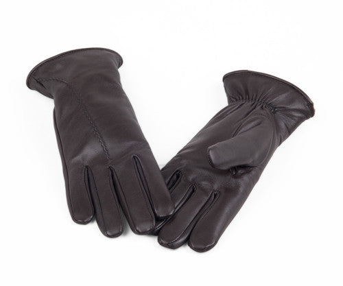 Zavelio Women's Shearling-Lined Leather Gloves – Brown