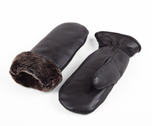 Zavelio Unisex wanten van schapenvacht – bruin