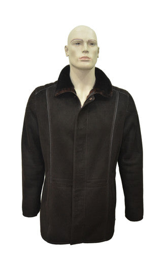 Zavelio Men's Sheepskin Coat RAMSES – Brown