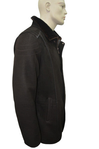 Zavelio Men's Sheepskin Coat RAMSES – Brown