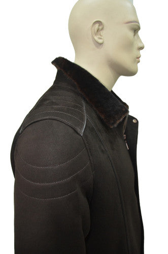 Zavelio Men's Sheepskin Coat RAMSES – Brown