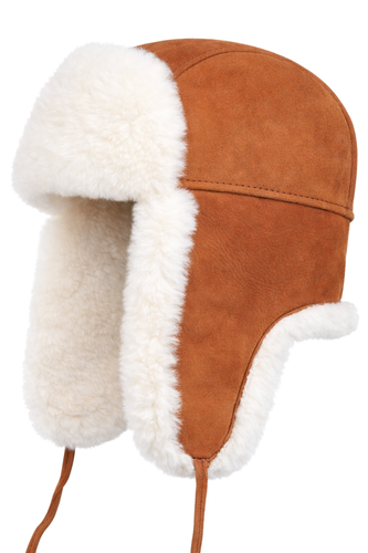 Zavelio Genuine Sheepskin Aviator Hat – Cognac
