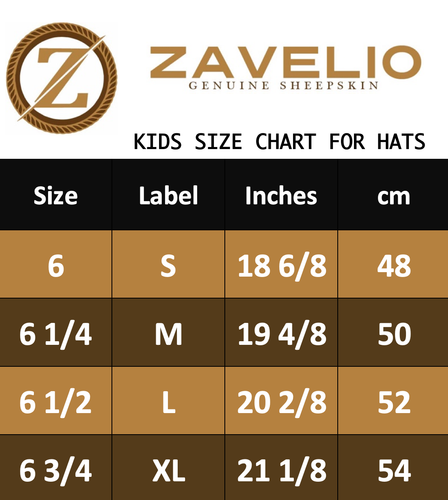 Zavelio Kids' Sheepskin Aviator Hat – Tan