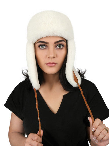 Zavelio Genuine Sheepskin Aviator Hat – Cognac