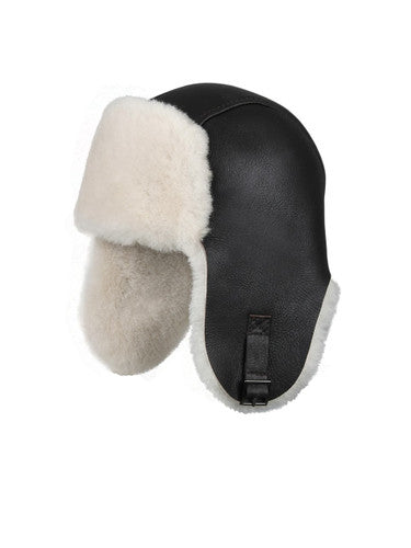 Zavelio Sheepskin Pilot Hat – Brown/Beige